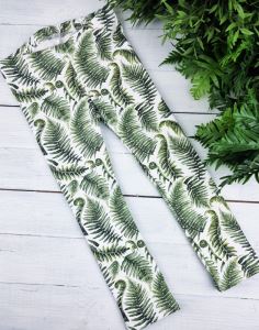 Long leggings, fern motif size 104