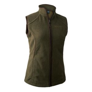 Ladies fleece vest Lady Josephine, graphite green melange, size 38