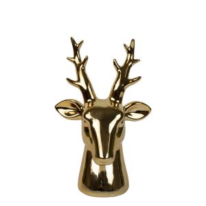 Gold stoneware deer purse, medium