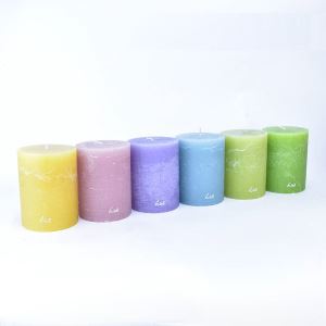 Candle 13cm, diam. 10cm, light green (1)