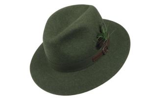 Wool hat green, size 55