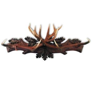 Engraved coat rack MAXI with 2 deer antlers