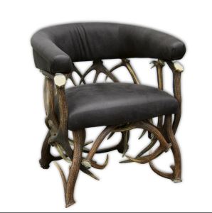 Deer antler armchair ARTURE Club - 13 - Black