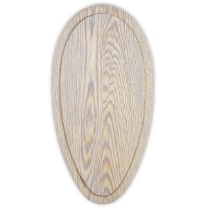 Milled wooden panel for deer trophy - oval in natural shade