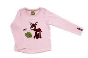 Children´s T-shirt with long sleeves with deer picture, size 104