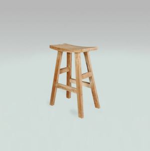 Bar stool Suzie of recycled teak 40 x 30 x 73 cm