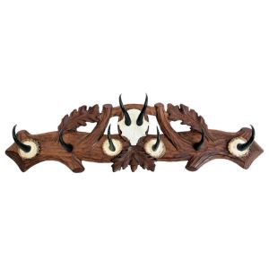 Engraved coat rack with chamois tips