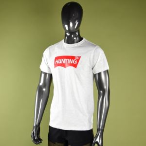 Men's T-shirt "Hunting", light grey, size XXXL