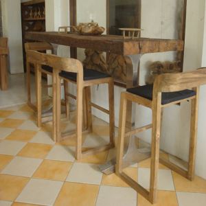 Teak bar chair Pierre 47 x 39 x 98 cm