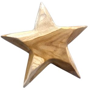 Dřevěná dekorace hvězda velká 30 cm