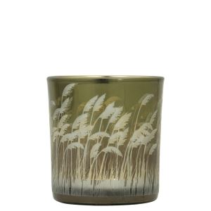 Candle holder for tea light, small, grass motif, 8 cm