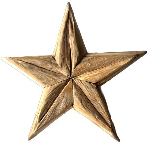 Dřevěná dekorace hvězda střední