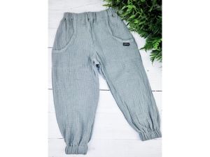 Mušelínové kalhoty Greengrey, vel. 98-104