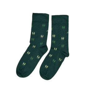 ARTURE premium cotton socks with deer, green, size 42-46