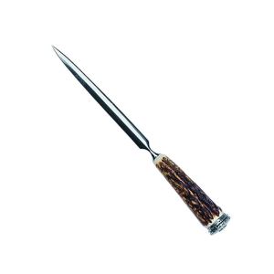 Nůž na dopisy ARTURE 172802 s jelení střenkou a staromosaznou čepičkou