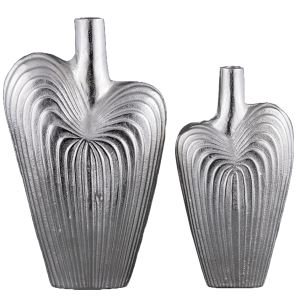 Decorative silver heart vase