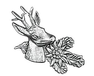 Badge roe buck head edelweiss