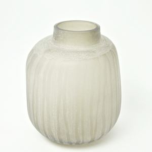 Light brown glass vase, height 28 cm