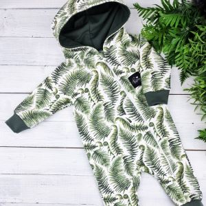 Jumpsuit with fern motif, size 62