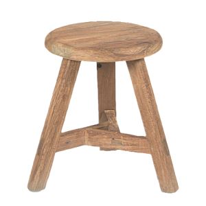 Wooden stool ARTURE Arnaud of recycled teak wood 35 x 35 x 45 cm