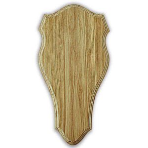 Milled wooden panel in natural shade for deer trophy