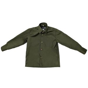 Children's dark green cotton long sleeve shirt, size 122