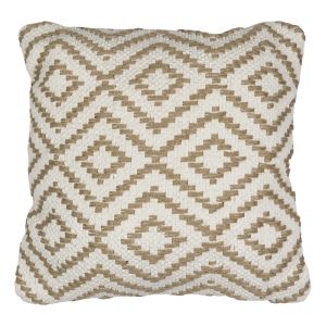 Cotton pillow with diamond motif 45 x 45 cm