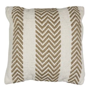 Cotton pillow with herringbone motif 45 x 45 cm