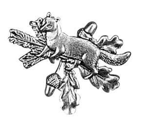 Odznak ARTURE liška celá s větvičkami 2621
