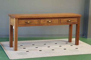 Solid oak commode - console table 180 cm wood treatment 04