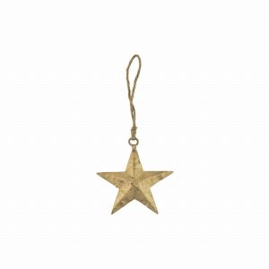 Závěsná dekorace zlatá hvězda 10 cm