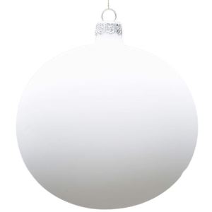 Skleněná vánoční ozdoba koule bílá matná průměr 12 cm 4 ks
