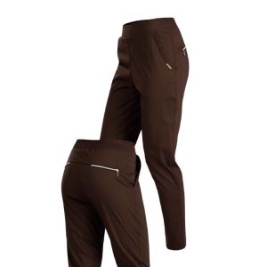 Women's waist-length trousers, brown, size M