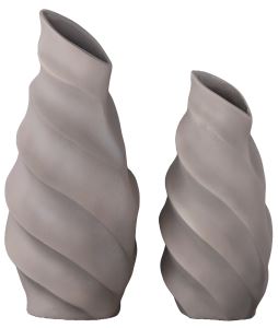 Decorative spun grey vase
