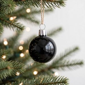 Christmas ornament ball, glossy black, 4 cm 12 pcs Christmas ornament ball, glossy black, 4 cm 12 pcs
