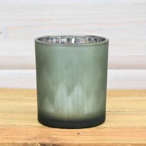 Skleněný svícen na čajovou svíčku, les 8,5 x 10 cm