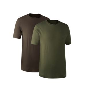 T-shirt 2 pieces, green and brown, size L