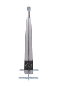 Pair of tapers 30cm, light grey