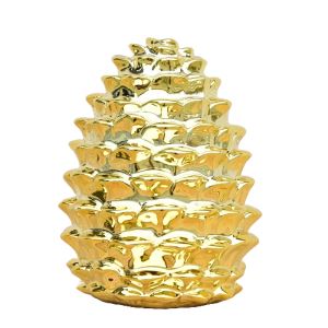 Decorative gold ceramic cone