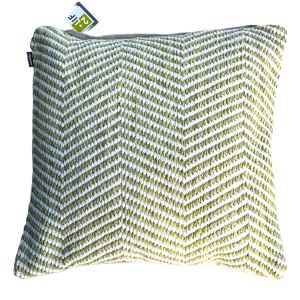Decorative Zigzag cushion, green, 45 x 45 cm