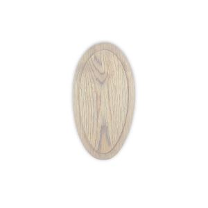 Milled wooden oval panel in natural shade for roebuck trophy