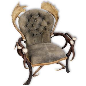 Deer antler armchair King - 21 - Shammy