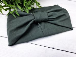 Headband wide turban Olive, size 110