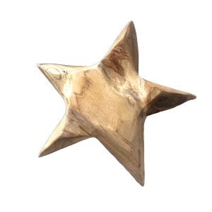 Dřevěná dekorace hvězda malá 20 cm