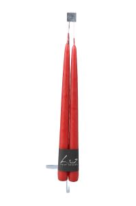 Pair of candles antique red 30 cm