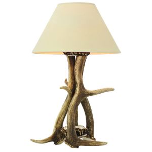 Sidetable lamp of fallow deer antlers