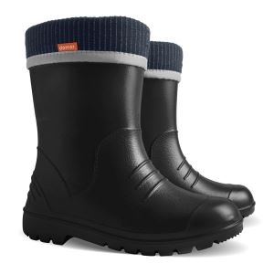Children's black rubber boots, size 20-21