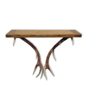 Antler console table natural oak 90x30x78 cm