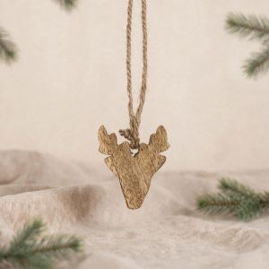 Hanging deer made of mango wood 7 cm Hanging deer made of mango wood 7 cm