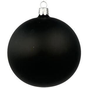 Christmas ornament ball, matte black, 10 cm 4 pcs